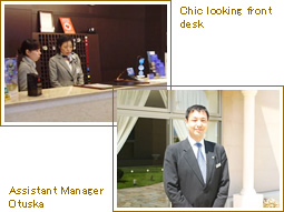 Chic looking front desk | Assistant Manager Otuska